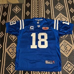 NFL Indianapolis Colts rare Peyton Manning football jersey with Super Bowl patch